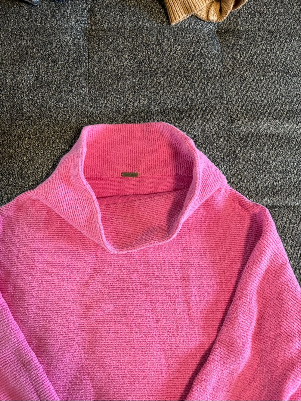 Free People Bubblegum Pink Cowl Neck Sweater - Picture 2 of 4